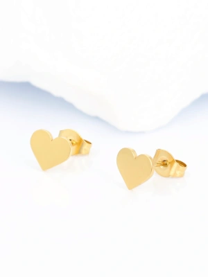 Kolczyki serca gładkie