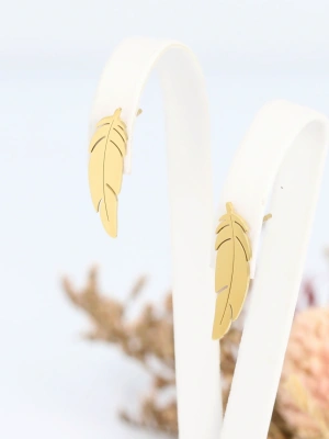 Kolczyki piórka szlifowane