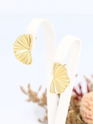 Kolczyki złote wachlarze