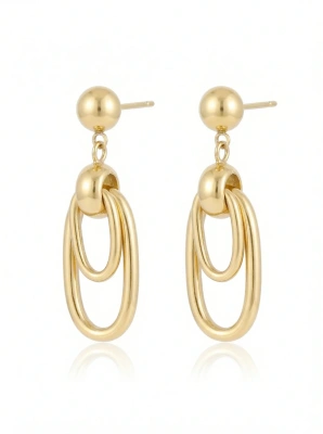 Kolczyki ogniwa wiszące z kulkami