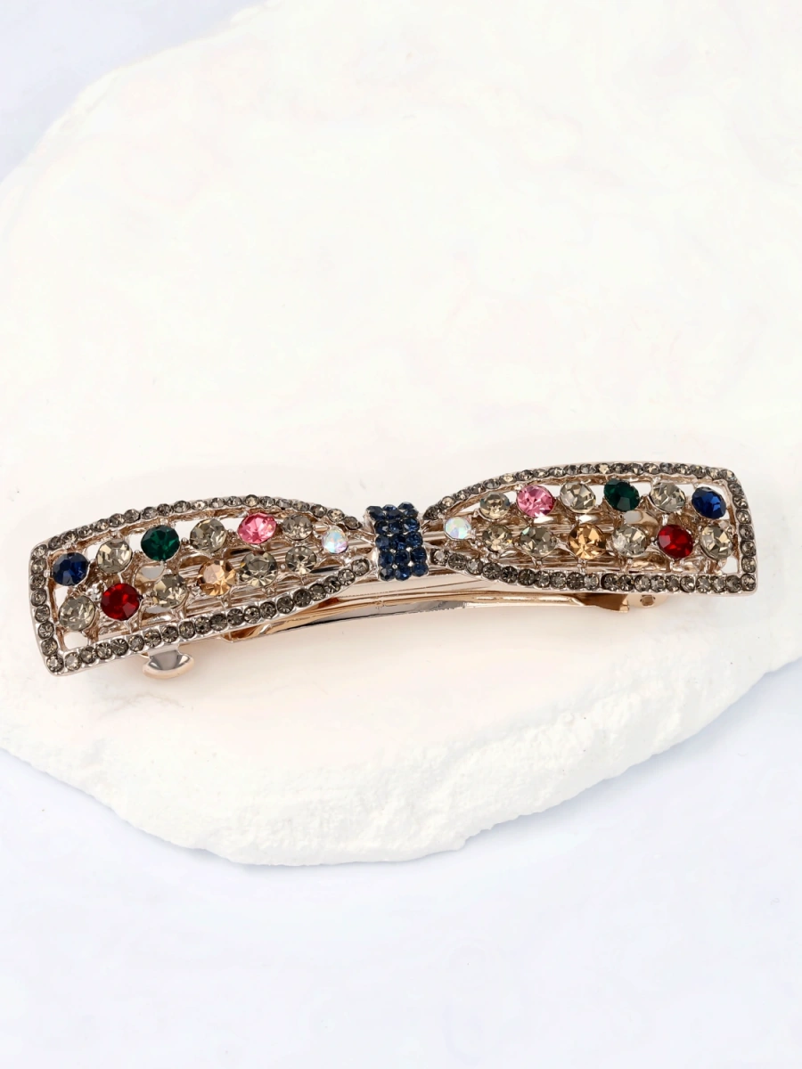 Spinka automat cyrkoniowa z kryształowym wykończeniem