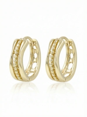  Kolczyki pozłacane geometryczne 