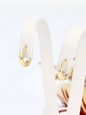 Kolczyki kółka pozłacane gładkie