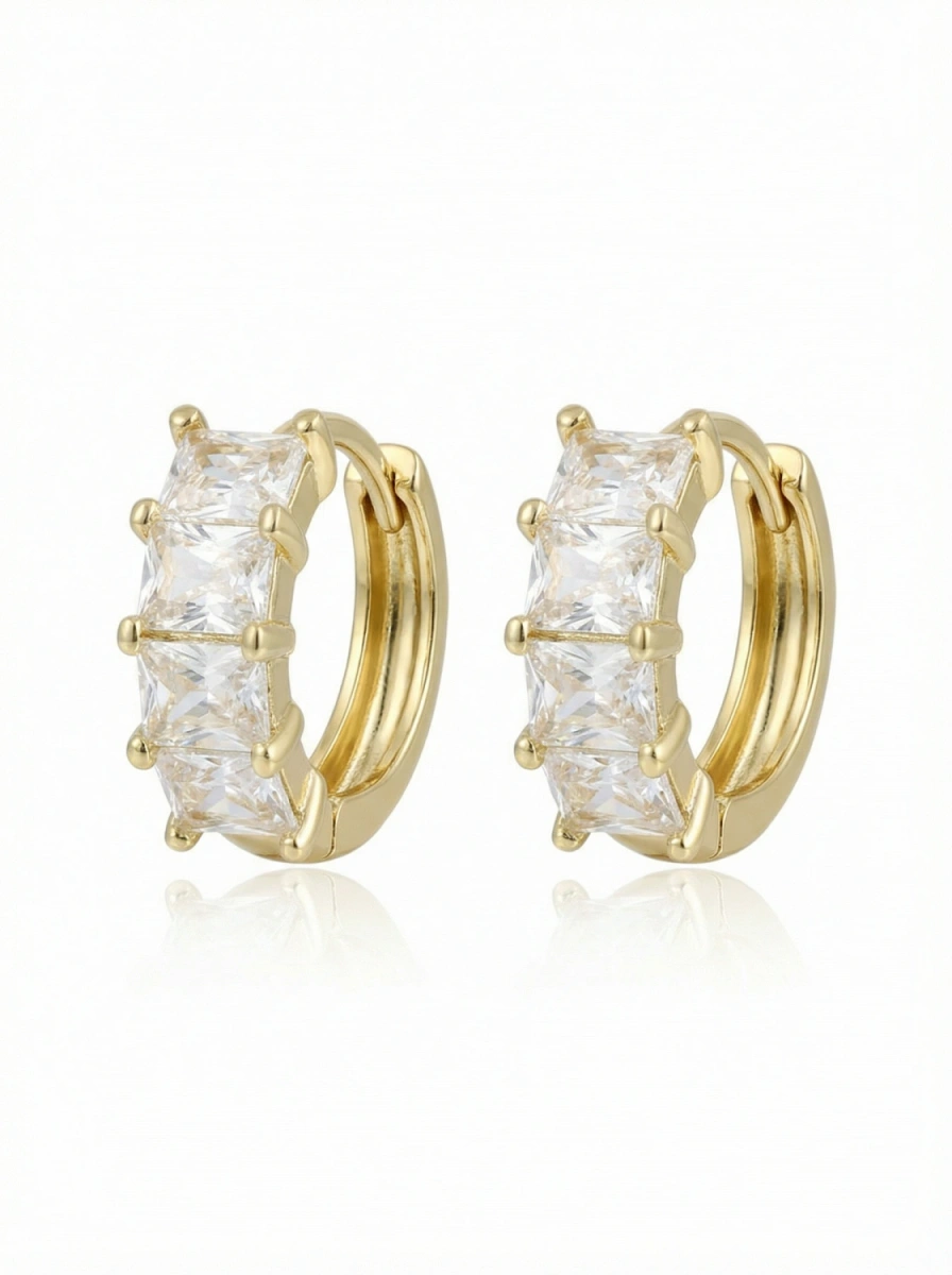 Kolczyki pozłacane kryształki