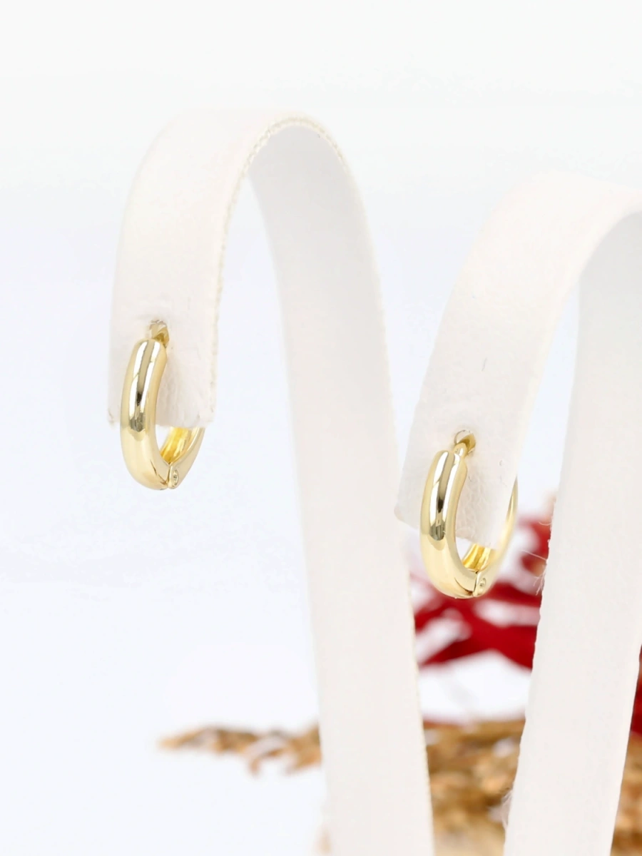 Kolczyki pozłacane kółka gładkie