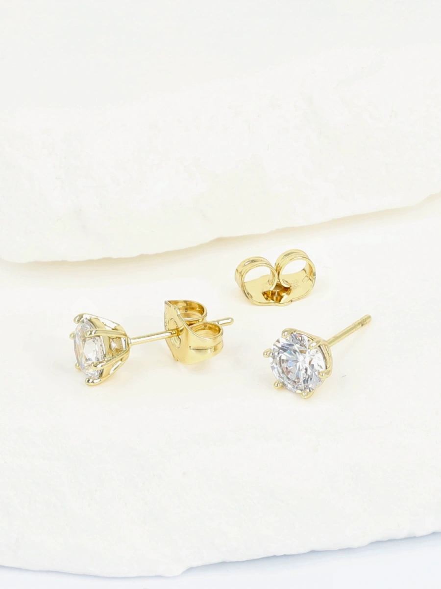 Kolczyki pozłacane kryształki