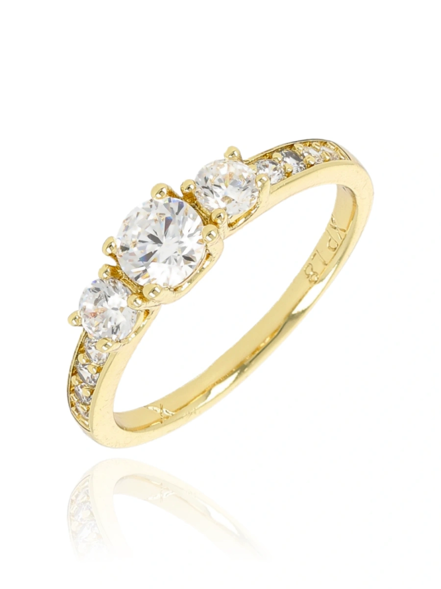 Pierścionek złota kompozycja blasku