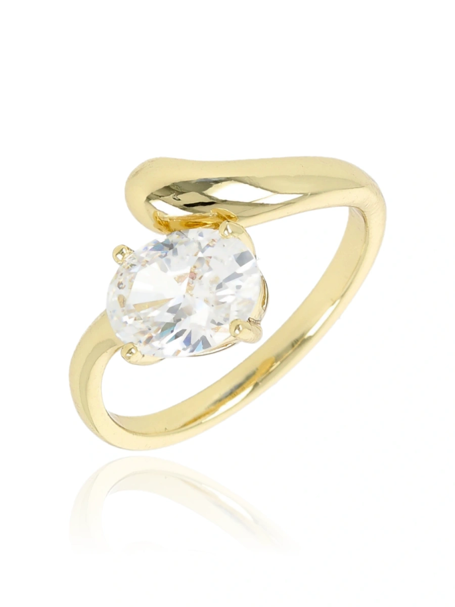 Pierścionek złoty ruch światła kropla