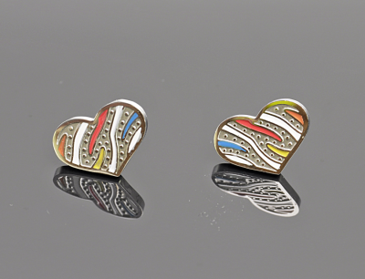 Kolczyki kolorowe serca