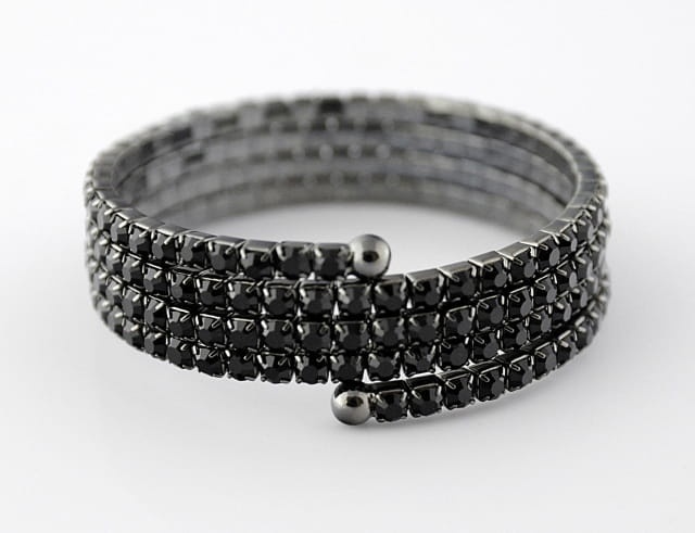 Bransoleta 4 rzędy, średnia cyrkonia