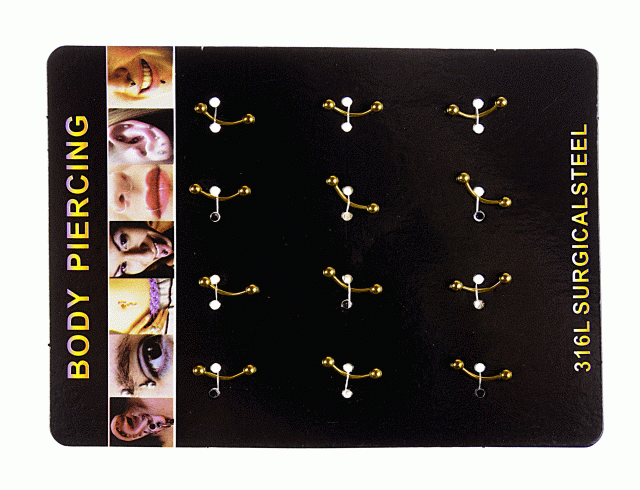 Kolczyki piercing (12 szt.)