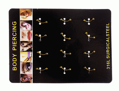 Kolczyki piercing (12 szt.)