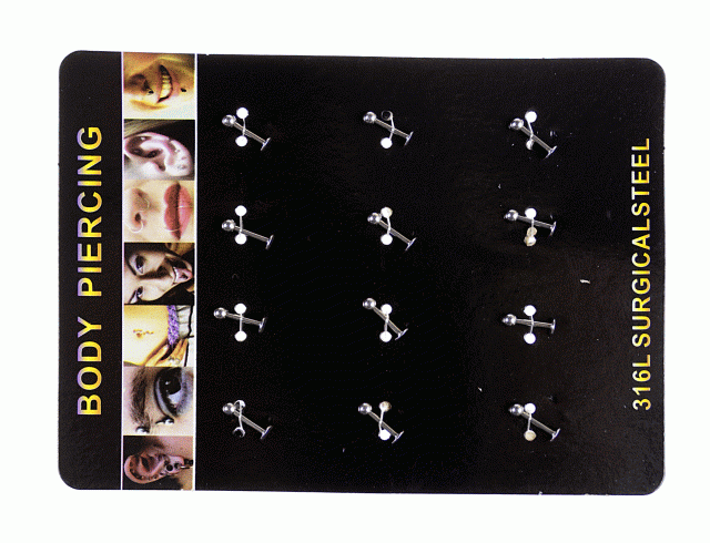 Kolczyki piercing (12 szt.)