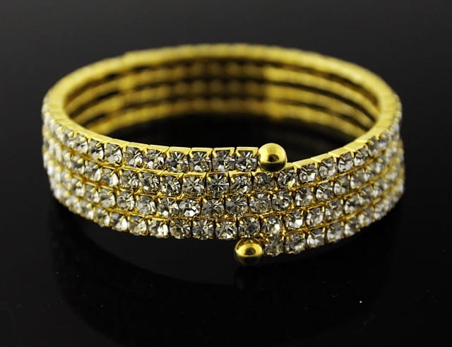 Bransoleta 4 rzędy, średnia cyrkonia