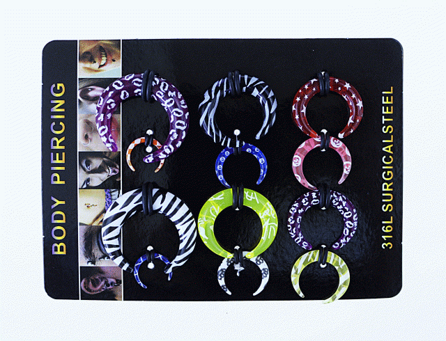 Kolczyki piercing (12 szt.)